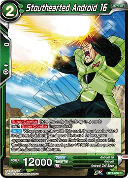 Stouthearted Android 16 BT3-068 Dragon Ball Masters card