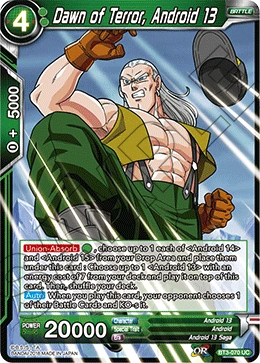 Dawn of Terror, Android 13 BT3-070 card