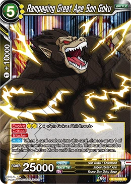 Rampaging Great Ape Son Goku BT3-089 card