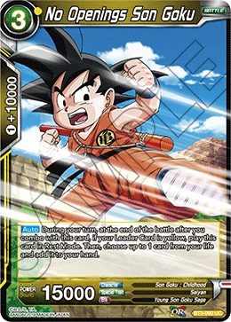 No Openings Son Goku BT3-090 card