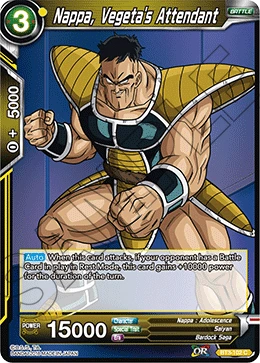 Nappa, Vegeta's Attendant BT3-102 card
