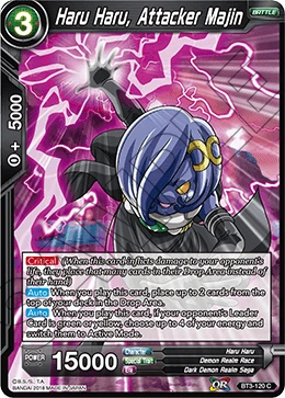 Haru Haru, Attacker Majin BT3-120 card