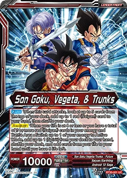 Son Goku, Vegeta, & Trunks BT30-001_PR card