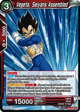 Vegeta, Saiyans Assembled BT30-009 card