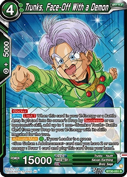 Trunks, Face-Off With a Demon BT30-051 card