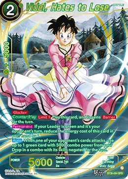 Videl, Hates to Lose BT30-054_SPR card
