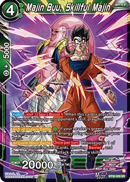 Majin Buu, Skillful Majin BT30-059 Dragon Ball Masters card