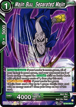 Majin Buu, Separated Majin BT30-063 card
