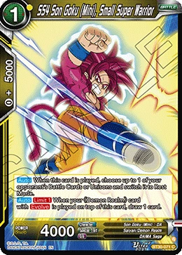SS4 Son Goku (Mini), Small Super Warrior BT30-071 card