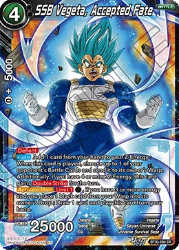 SSB Vegeta, Accepted Fate BT30-088 card