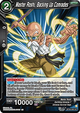 Master Roshi, Backing Up Comrades BT30-092 card