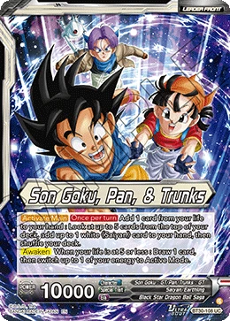 Son Goku, Pan, & Trunks BT30-108 card