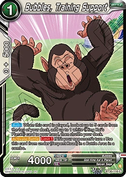 Bubbles, Training Support BT30-116 card