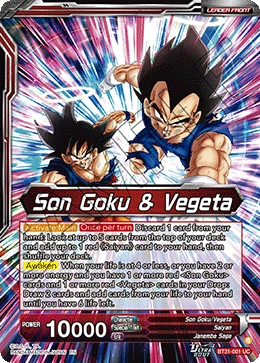 Son Goku & Vegeta BT31-001 card