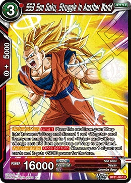 SS3 Son Goku, Struggle in Another World BT31-007 card
