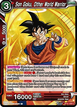 Son Goku, Other World Warrior BT31-008 card