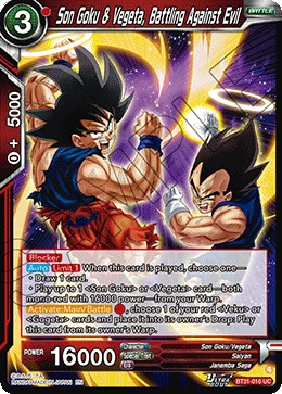Son Goku & Vegeta, Battling Against Evil BT31-010 card