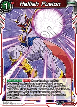 Hellish Fusion BT31-026 Dragon Ball Masters card