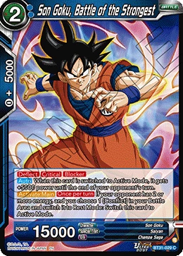 Son Goku, Battle of the Strongest BT31-029 card