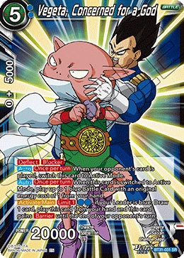 Vegeta, Concerned for a God BT31-031 card
