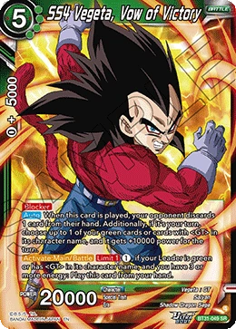 SS4 Vegeta, Vow of Victory BT31-049 card