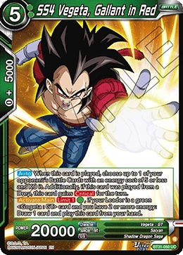 SS4 Vegeta, Gallant in Red BT31-050 card