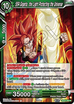 SS4 Gogeta, the Light Protecting the Universe BT31-052 Dragon Ball Masters card