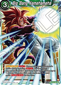 Big Bang Kamehameha BT31-053 Dragon Ball Masters card