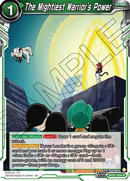 The Mightiest Warrior’s Power BT31-054 card