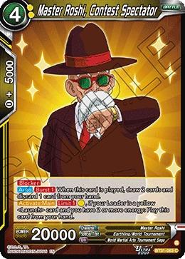 Master Roshi, Contest Spectator BT31-063 Dragon Ball Masters card