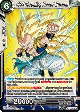 SS3 Gotenks, Secret Fusion BT31-134 card