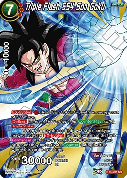 Triple Flash SS4 Son Goku BT4-003 card
