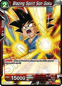Blazing Spirit Son Goku BT4-005 card