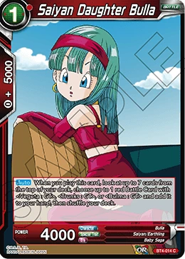 Saiyan Daughter Bulla BT4-014 card