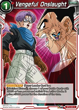 Vengeful Onslaught BT4-022 card