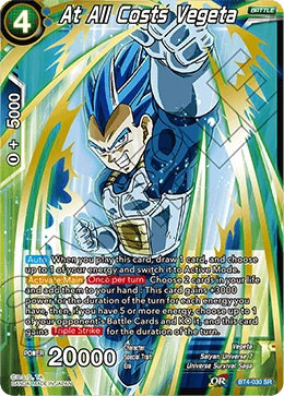 At All Costs Vegeta BT4-030 card