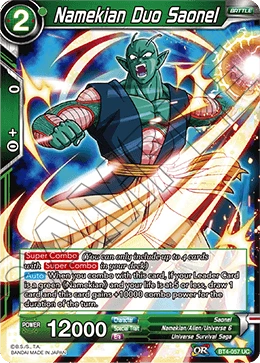 Namekian Duo Saonel BT4-057 card