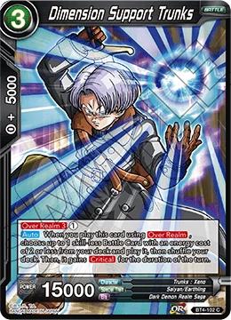 Dimension Support Trunks BT4-102 Dragon Ball Masters card