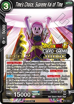 Time's Choice, Supreme Kai of Time BT4-103 Dragon Ball Masters card, Promo 2