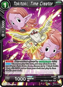 Tokitoki, Time Creator BT4-119 Dragon Ball Masters card