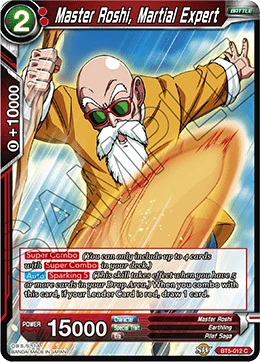Master Roshi, Martial Expert BT5-012 Dragon Ball Masters card