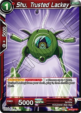 Shu, Trusted Lackey BT5-017 card
