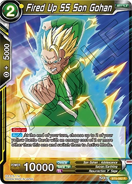 Fired Up SS Son Gohan BT5-082 card