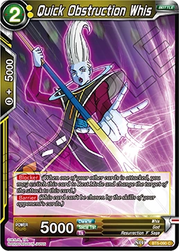 Quick Obstruction Whis BT5-090 Dragon Ball Masters card