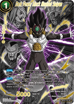 Dark Power Black Masked Saiyan BT5-112_PR02 card
