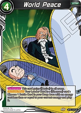 World Peace BT5-119 Dragon Ball Masters card