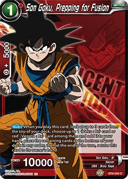Son Goku, Prepping for Fusion BT6-005_PR02 card