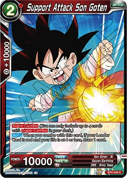 Support Attack Son Goten BT6-006 Dragon Ball Masters card