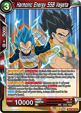 Harmonic Energy SSB Vegeta BT6-007 card
