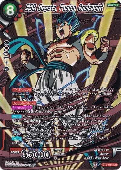 SSB Gogeta, Fusion Onslaught BT6-014_CSV1 card